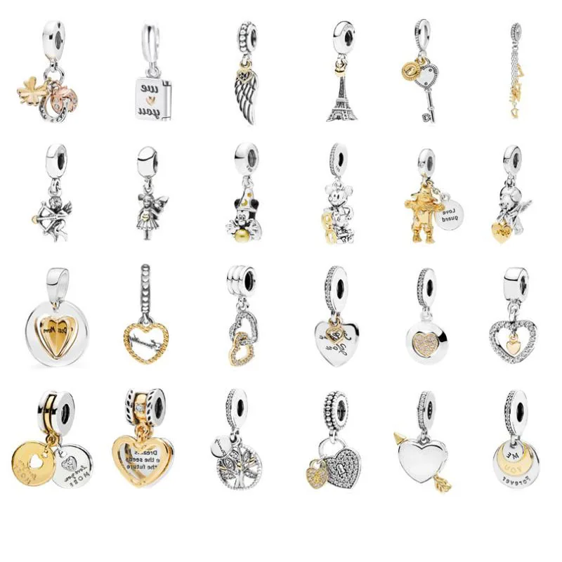 

100% 925 Sterling Silver Dangle Charm jewelry For Women Factory wholesale