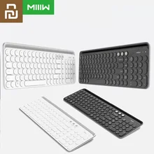 Youpin miiw teclado mwbk01 bluetooth, modo duplo, 104 teclas, 2.4ghz, sistema múltiplo, compatível, sem fio, teclado portátil