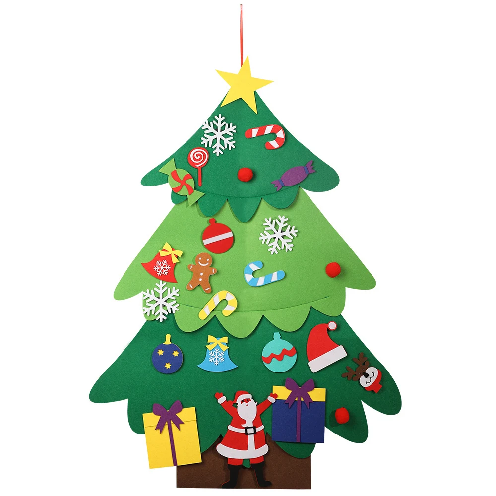 

Christmas Tree Ornaments New Year Toys DIY Artificial Craft Tree Christmas Decorations for Home