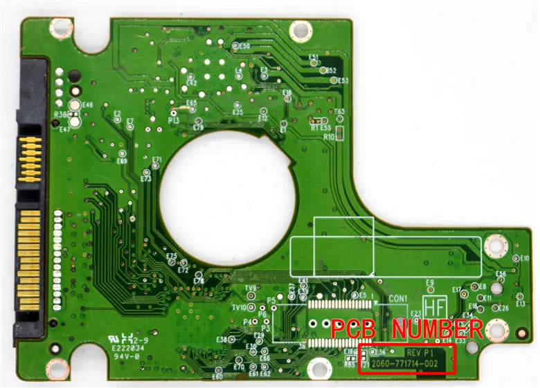   HDD PCB  , 2060-771714-002 REV P1 , 2060 771714 002 / 2061-771714-002 / WD2500BEVT,WD3200BVVT