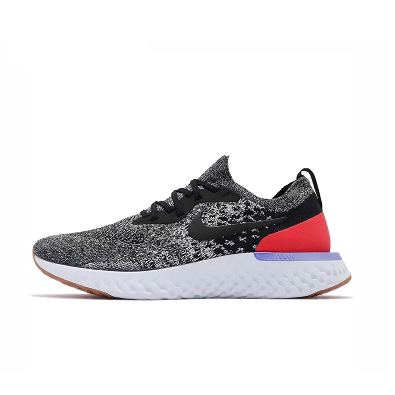 Аутентичные мужские кроссовки от Nike Epic React Flyknit, модные легкие удобные кроссовки для бега, амортизирующие, износостойкие, противоскользящие, AQ0067