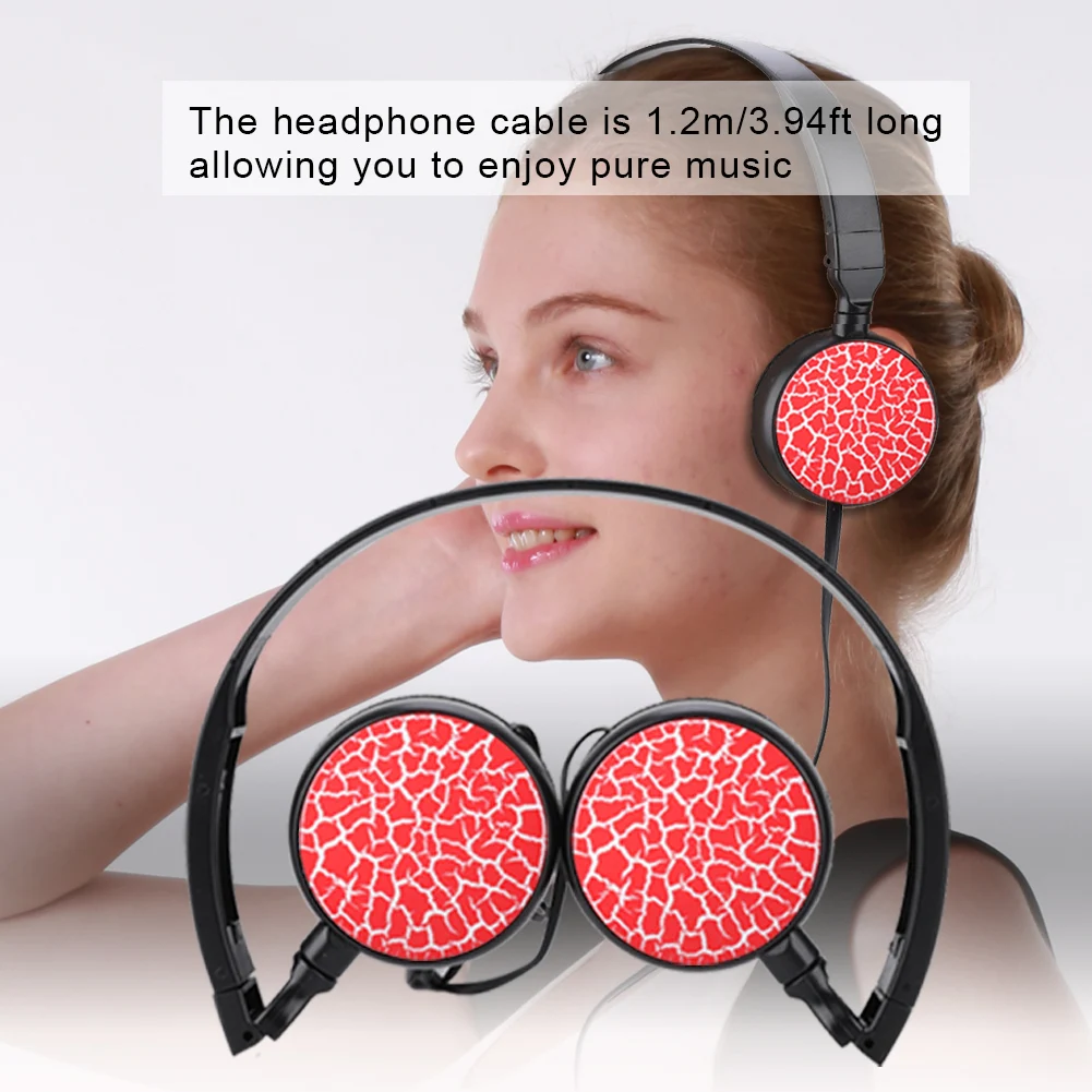 Puseky Новые портативные проводные наушники 3D стерео Складная гарнитура аудио Mp3 регулируемые наушники для музыки