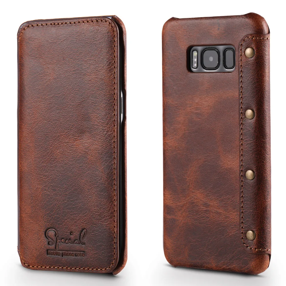 Real Leather for Samsung Galaxy S10 Plus Case S9Plus Note9 Coque Samsung S10Plus Case Flip Cover
