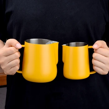 

Stainless Steel Milk Frothing Pitcher Espresso Coffee Barista Craft Latte Cappuccino Milk Cream Cup Frothing Jug Pitcher500ml