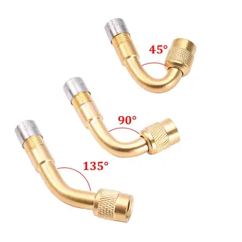 

Car Motorcycle Tire Brass 45/90/135 Degree Metal Valve Rod Inflatable Nozzle Lengthened Inflatable Tube Valve Stems Accessories