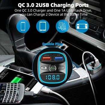 

FM Transmitter Bluetooth Hands Free Car Kit MP3 Player TF Card USB Charger Car Accessories