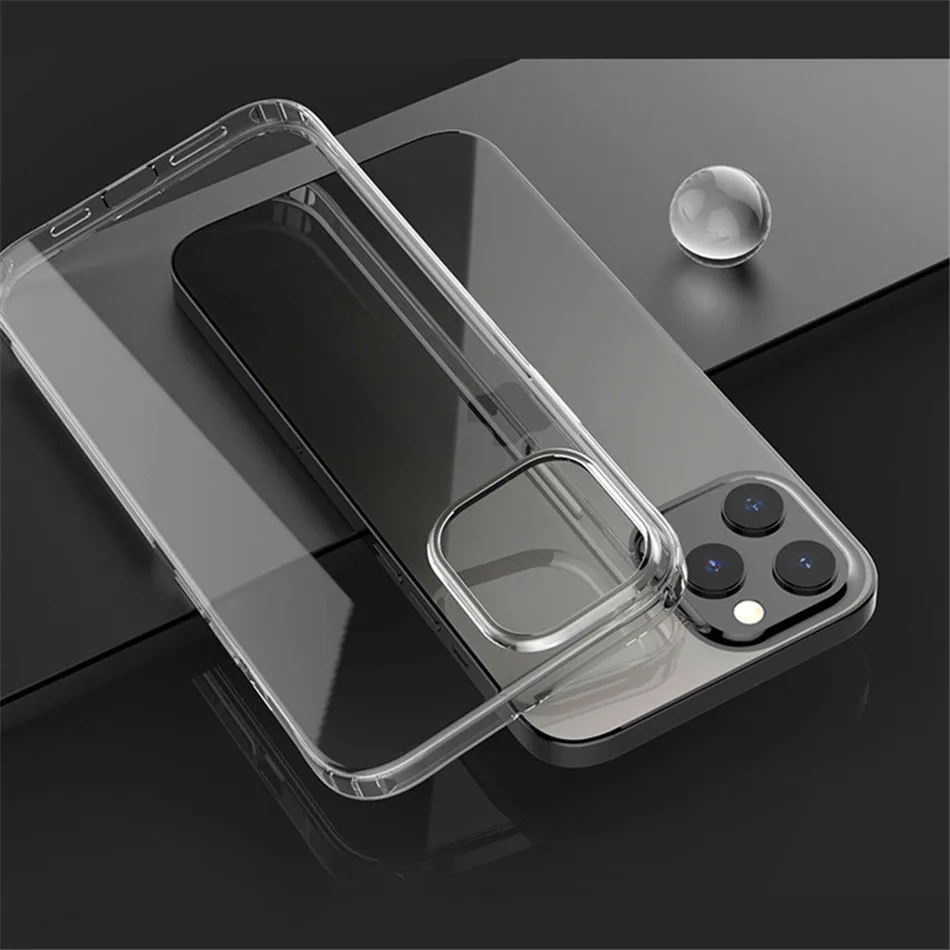 Clear Case For iPhone 13 mini 13 Pro Max TPU Silicon Fitted Bumper Soft Case for iPhone13 mini 13 Pro Max Clear Back Cover Cases iphone 13 mini mobile phone cases