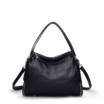

100% Genuine Leather Shoulder Bag Women Soft Large Casual Crossbody Bags Female Purse Large Capacity Cow Leather Messenger Tote
