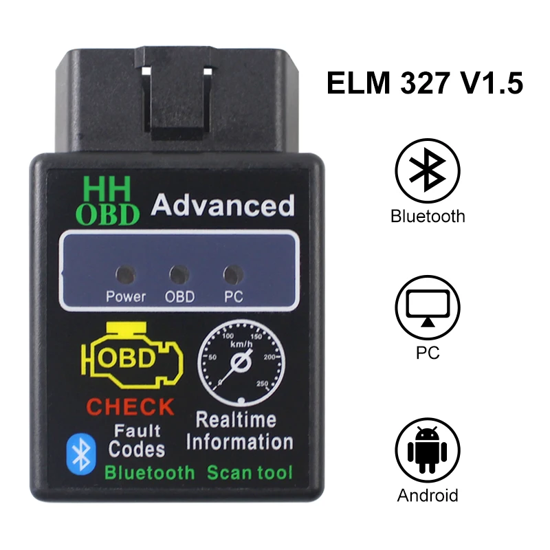 Elm327 Bluetooth ELM 327 V1.5 V 1 5 OBD2 OBDII адаптер автоматический сканер для Android считыватель