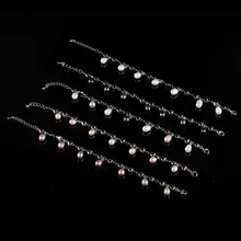 Новое прибытие смешанных цветов Сердце Стиль подлинный натуральный пресноводный жемчуг браслет Горячие Дешевые браслет бижутерия, 10 шт./партия