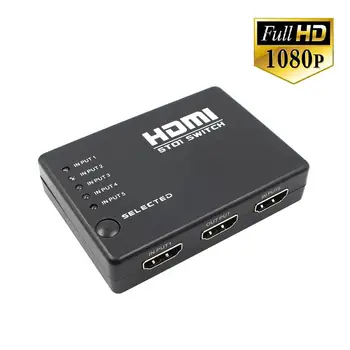 

New 5 In 1 Out 5Port Video HDMI Switch Selector With CR2025 Battery Switcher Splitter Hub & IR Remote 1080p For HDTV PS3 DVD