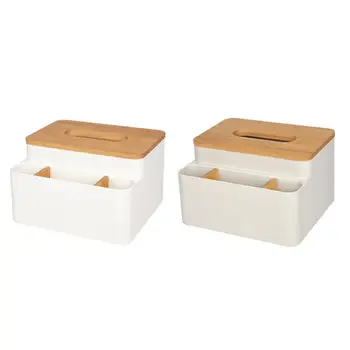 

Innovative Houseware Storage Box Wooden Bathroom Tissue Box