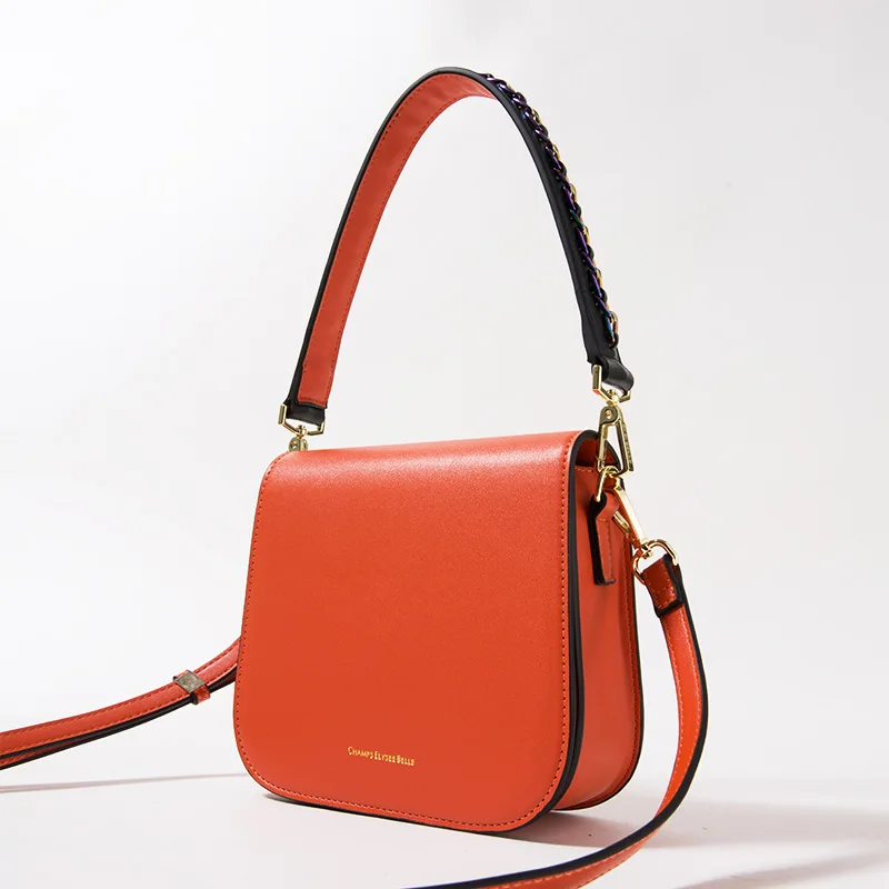 

2019 Autumn And Winter New Style Korean-style Shoulder Bag WOMEN'S Handbag Contrast Color Shoulder Bag Chain Handbag a Generatio