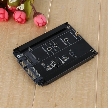 

Black Metal Case CY B+M Socket 2 M.2 NGFF (SATA) SSD to 2.5 SATA Adapter for 2230/2242/2260/2280mm m2 SSD Drive Cable