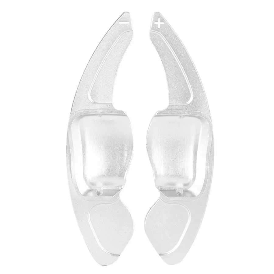 Pair of Aluminum Alloy Silver Steering Wheel Paddle Shift Extension Fits for Magotan car style accessories