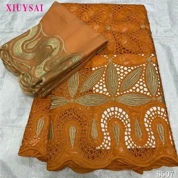 

New arrival african Bazin riche fabric with beads embroidery lace / bazin riche dress material Nigeria SK507