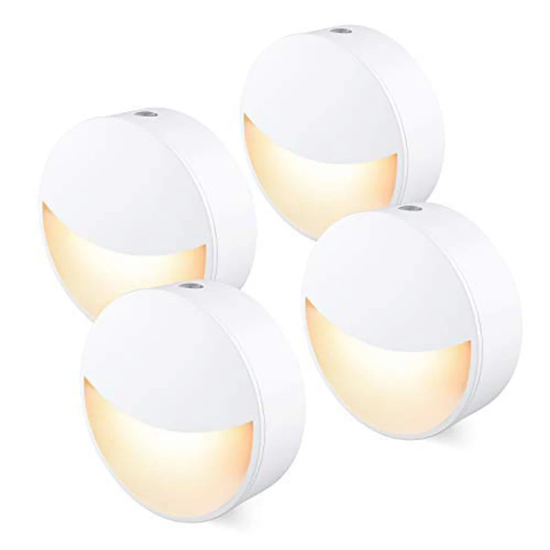 

Us Plug 4 Pack Night Light Plug In With Auto Dusk To Dawn Sensor, Energy Saver, Warm Nightlight For Kids, Adults, Hallway, Bedro