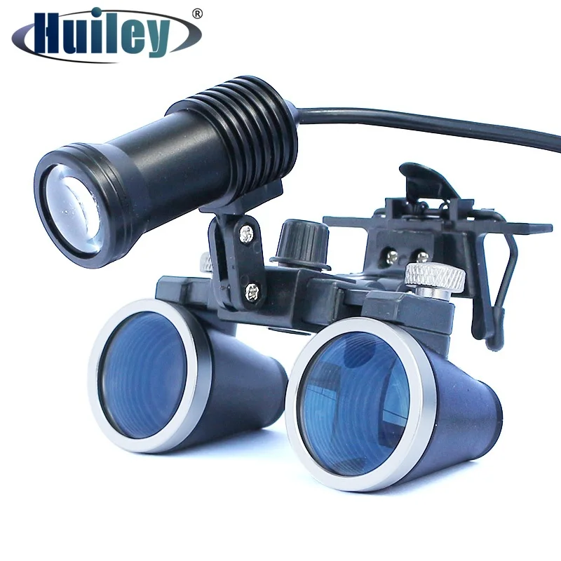 Lighted Dental Loupe Binocular Surgery Magnifier Surgical Loupe with Headlight LED Light Operation Medical Loupe Dentist