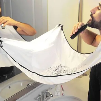 

Bathroom Shaving Apron with Suction Cup Men Hair Shave Apron Hair Trimming Catcher