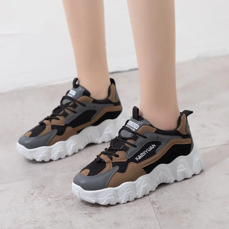 

Dad Shoes Women's Thick Bottomed INS Fashion 2020 Spring And Autumn New Style Korean-style Online Celebrity Versatile Thick Bott
