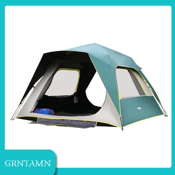 

GRNTAMN 3-4 Person Camping Tent Dual Layer Waterproof Anti UV Tourist Tents for Fishing Hiking Beach Travel 4 Season Tent