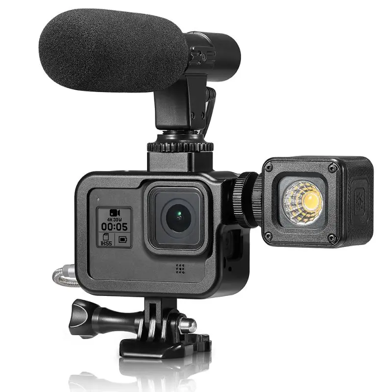 Алюминиевый сплав клетка кролика для Gopro Hero 8 экшн-камеры алюминиевый сплав защитная рамка Gopro 8 металлическая рамка