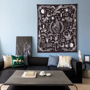 

Black gothic Tapestry Wall Hanging Decor Various styles Psychedelic Abstract Carpet Beach towel bedspread Tapestries