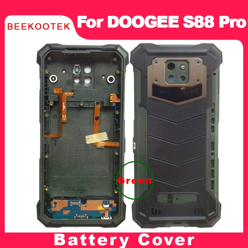 新オリジナルdoogee-s88プロバッテリー裏表紙ハウジングケースnfcワイヤレス充電usbボードスペアマイク電源音量fpc