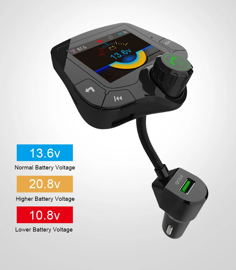 Автомобильный MP3-плеер Bluetooth hands-free, автомобильный мультимедийный плеер с ЖК-дисплеем, быстрая зарядка автомобиля, ответ в один клик, голосовая навигация G45