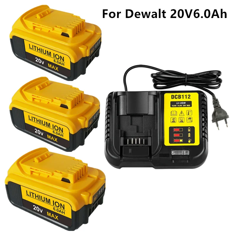 Литиевая сменная батарея DCB200 20 в Max XR 6 0 Ач для DeWalt 18 DCB184 DCB182 DCB180 DCB181 DCB201 DCB206 L50 |