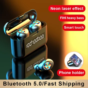 

Wireless Headphones TWS Bluetooth Earphones 2000mAh Charging Box Sports Waterproof Headsets HiFi Subwoofer Earbuds Smart Touch