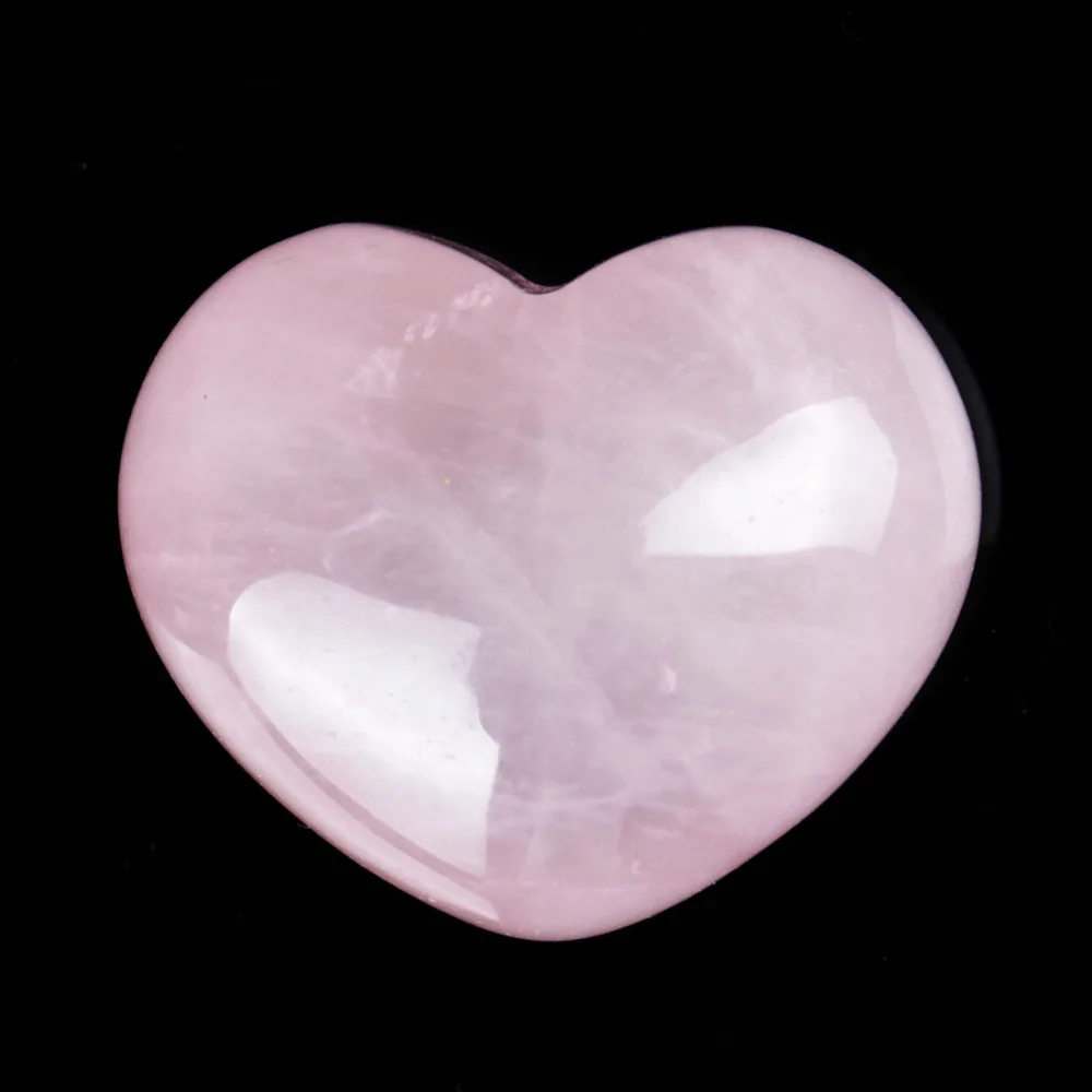 Розовое кварцевое украшение в форме сердца 30 мм натуральный камень рейки