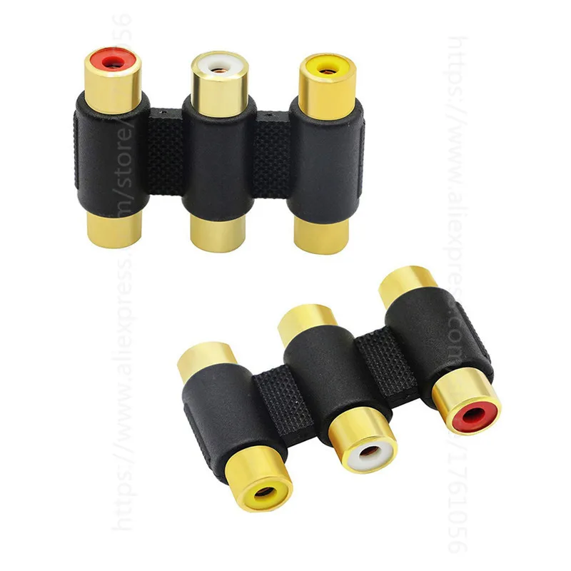 Белый/красный/желтый 3 x RCA гнездовой разъем для гнездового соединителя|Кабели VGA| |