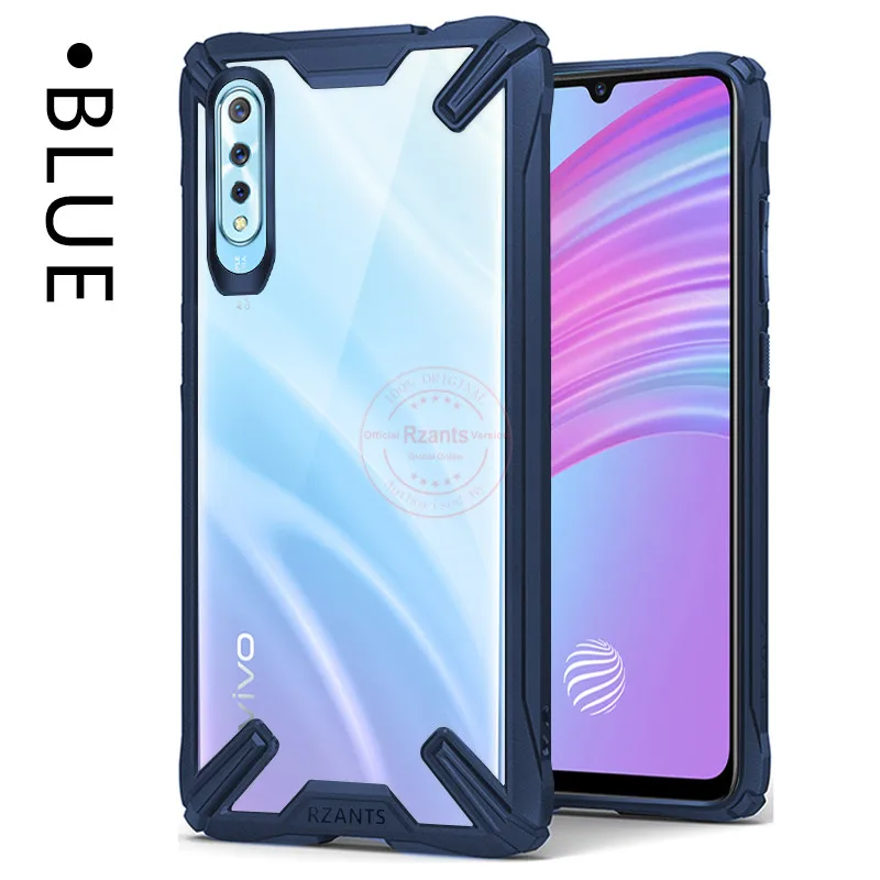 Military airbag Anti-fall shell Case For Vivo S1  IQOO Neo  Y7S Transparent Acrylic PC +TPU Shockproof Armor Back cover Case (18)