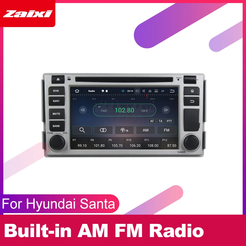 Best ZaiXi android car dvd gps multimedia player For Hyundai Santa Fe 2006~2012 car dvd navigation radio video audio player Navi Map 1
