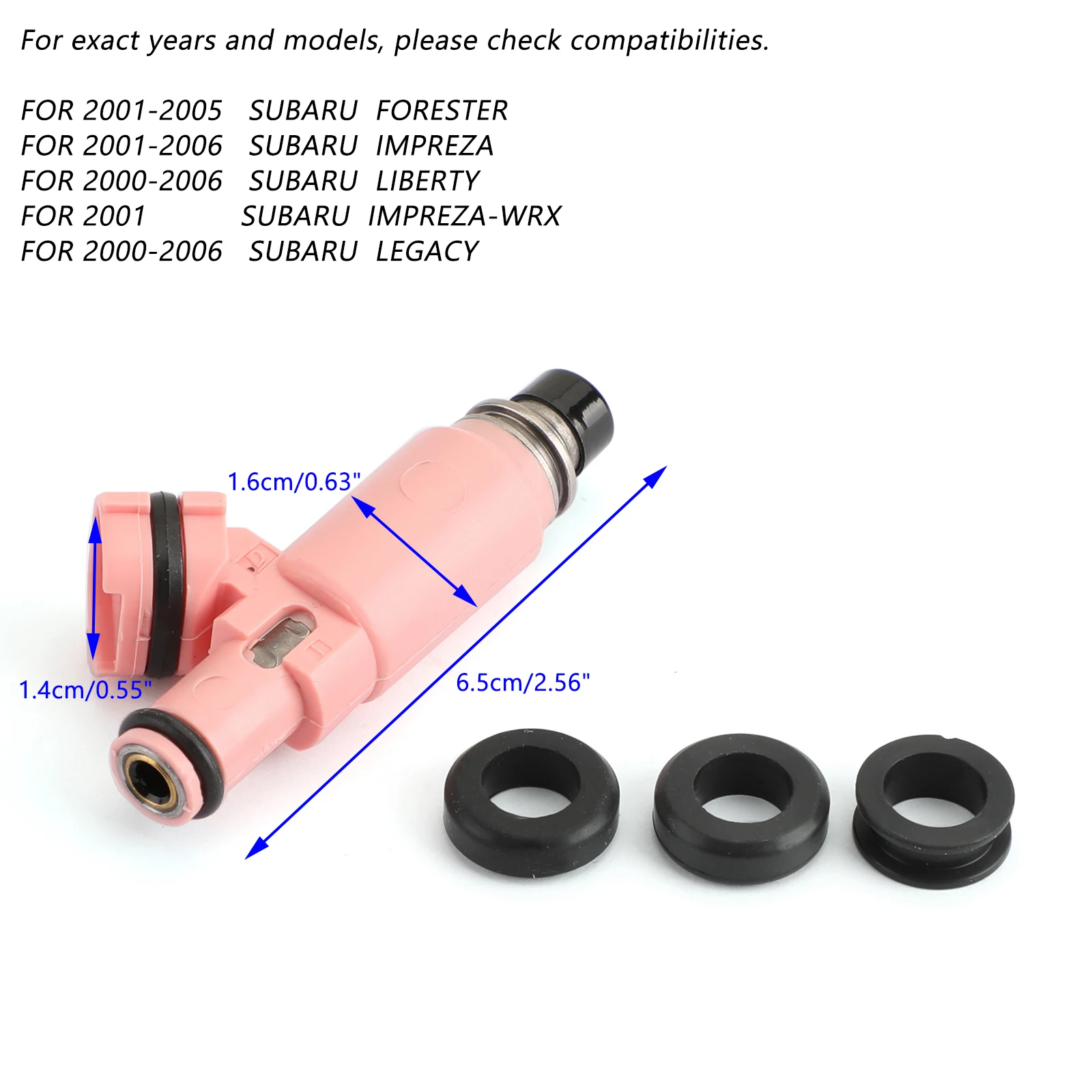 Areyourshop 1955003910 новые розовые 565cc Топливные форсунки для Subaru STI WRX Forester 16611-AA370 195500-3910 16611AA370 автозапчасти