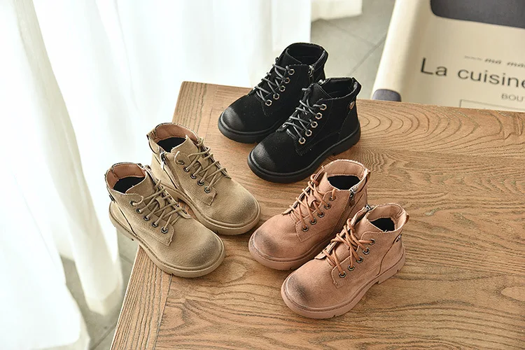 Boys Shoes Children's Martin Boots Girls Boots Short Boots Leather Winter Boots for Boys Toddler Winter Boots