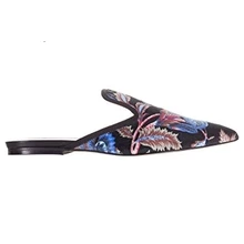 Тапочки с бантом Оливии Donna, Velvet Stampa Fiori, Multicolore, Ciabatta, Blu