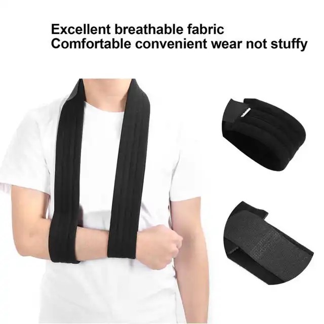 Black Arm Sling Broken Fractured Arm Strap Shoulder Dislocation Brace