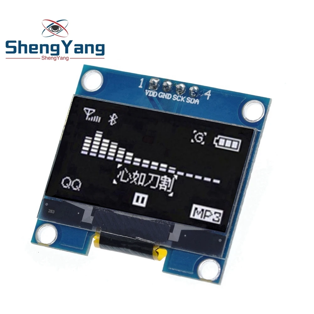 Шэньян 1 шт. 4PIN 1," O светодиодный модуль белый/синий цвет 128X64 1,3 дюймов O светодиодный ЖК-дисплей светодиодный Дисплей модуль 1,3" IIC I2C общаться