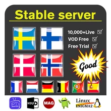 IPTV Spain France Sweden 1 Year Subscription IPTV Norway M3u Code Poland Nederlands Dutch Albania for MAG Smart Tv Android IOS