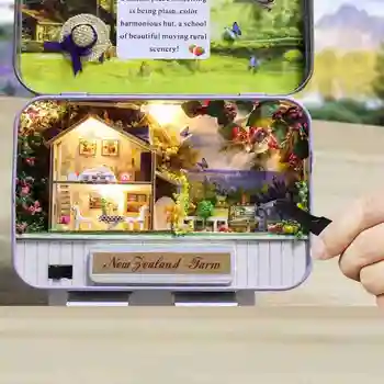 

3d Dollhouse Miniature Doll House Furnitures Furniture Miniature Toy Diy Handmade Box for Children Christmas Birthday Gifts