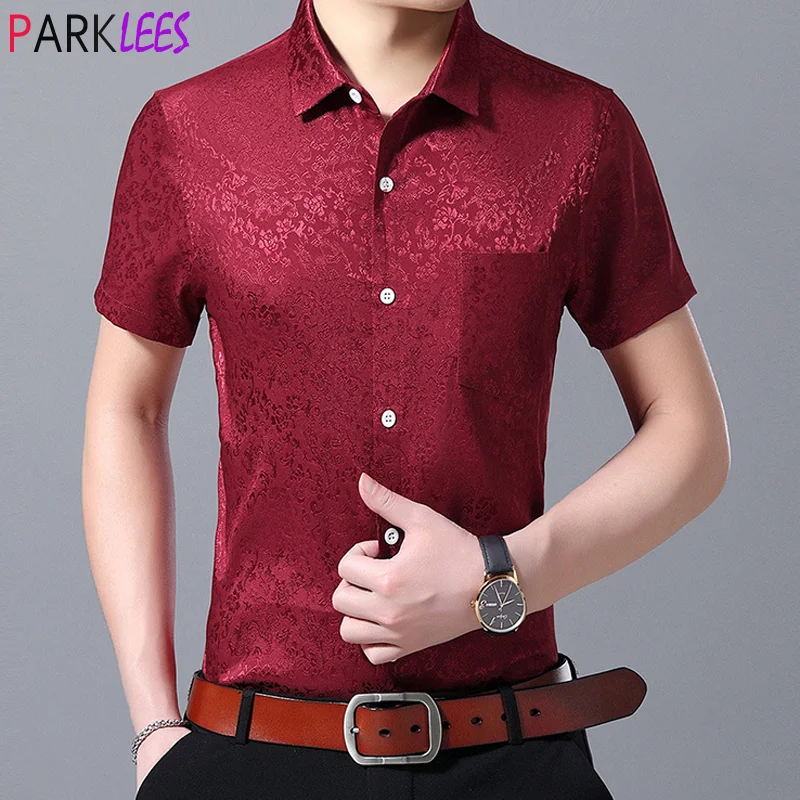 satin button down shirt short sleeve