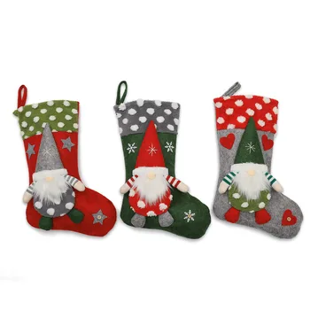 

3Pcs/Bag/Forester Christmas Stocking/Santa Claus Christmas Stocking/Children Gift Toys/Gift Candy Bag/Christmas Tree Pendant