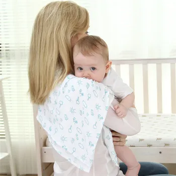 

4pc/box Baby Boy Girls Newborns Cotton Muslin Square Washable Premium Reusable Nappy Diapers Wipes Bath Cloth Towel Blanket gift