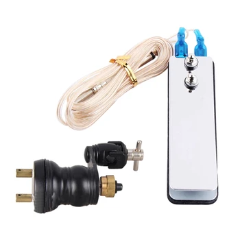 

1 Pcs Mini Stainless Steel Tattoo Foot Pedal Switch Footswitch Control with Wire & 1 Set New Lightweight Black Custom Rotary Tat