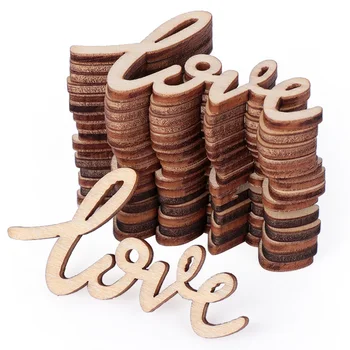 

18Pcs/set Rustic Wooden Love Letters Decor Vintage Chic Craft Scrapbook Confetti Wedding Party Table Decorations Valentine's Day