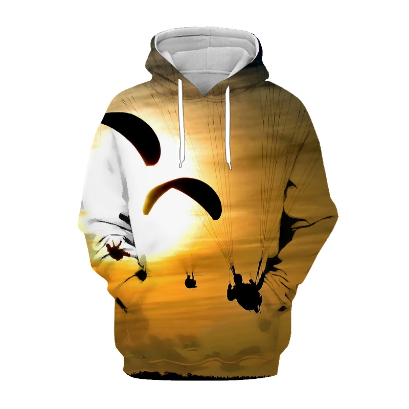 Sudadera capucha y estampado de hombre y mujer, suéter de manga larga estilo Hip Hop, Paraglider Glider, 20213D|Sudaderas con y sudaderas| - AliExpress
