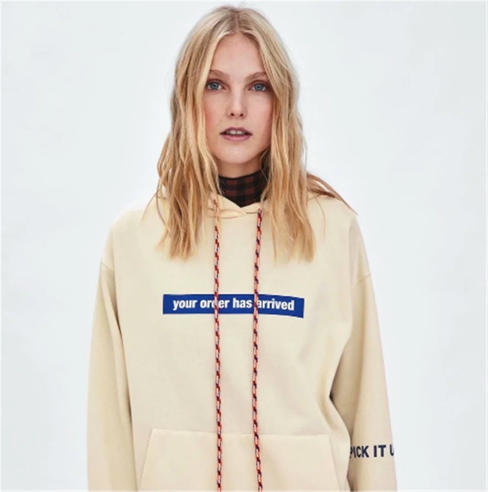 ZA Hoody Новая модная Осенняя шляпа с капюшоном богемные женские одноцветные фантазийные худи с поясом Дикие повседневные худи