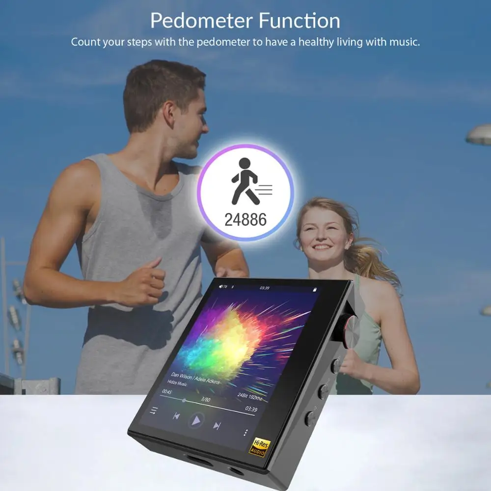 Hi Fi MP3 плеер Hidizs AP80 портативный сенсорный экран спортивный музыкальный Bluetooth FLAC LDAC